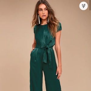 Lulus Let Me Entertain You Green Jumpsuit